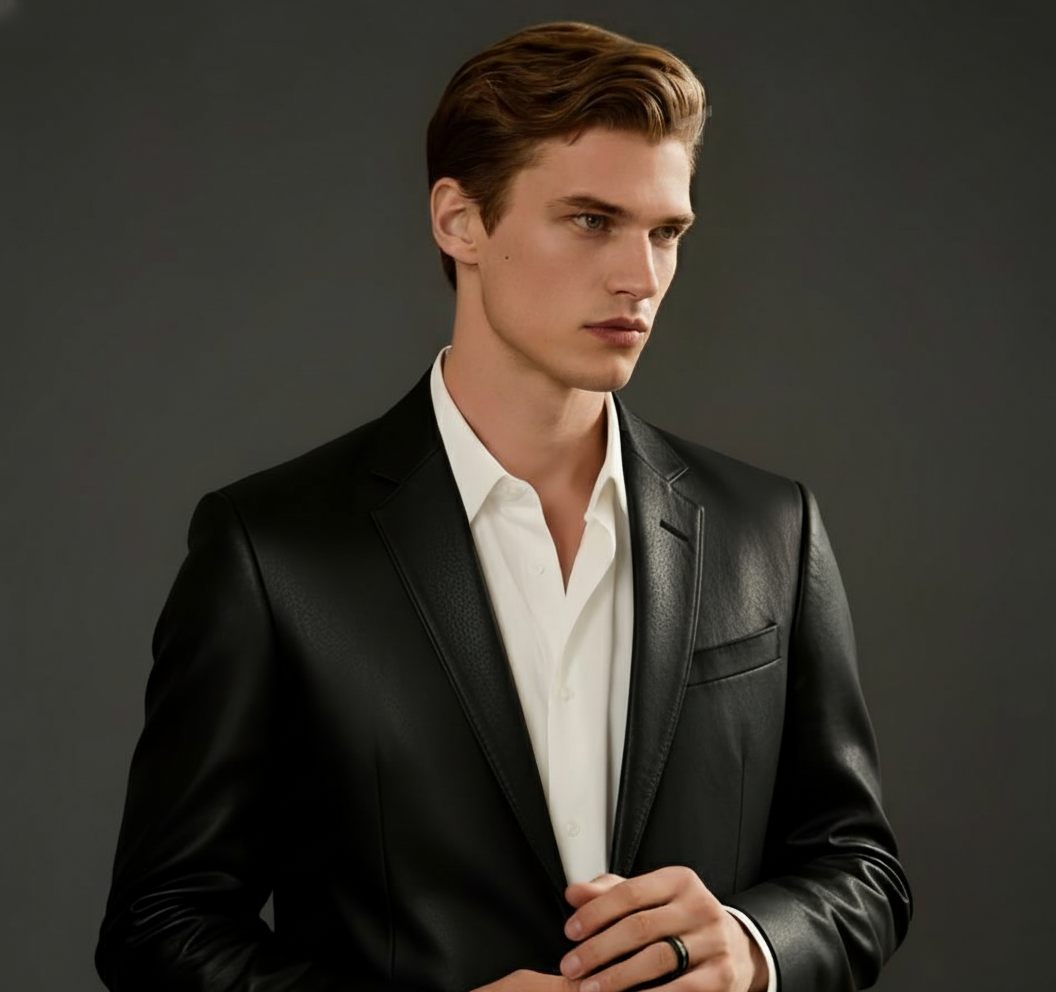 Men's 8 mm Classic Black Curved Tungsten Ring Display