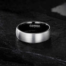 Men's 8 mm Classic Sliver Curved Tungsten Ring - Ozman