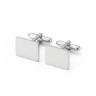 Sliver Classic Rectangle Cufflinks - Ozman